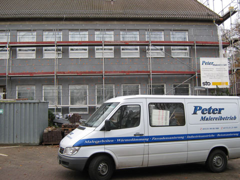 WDVS-Arbeiten an der Schule 'Unter den Eichen' in Mellendorf